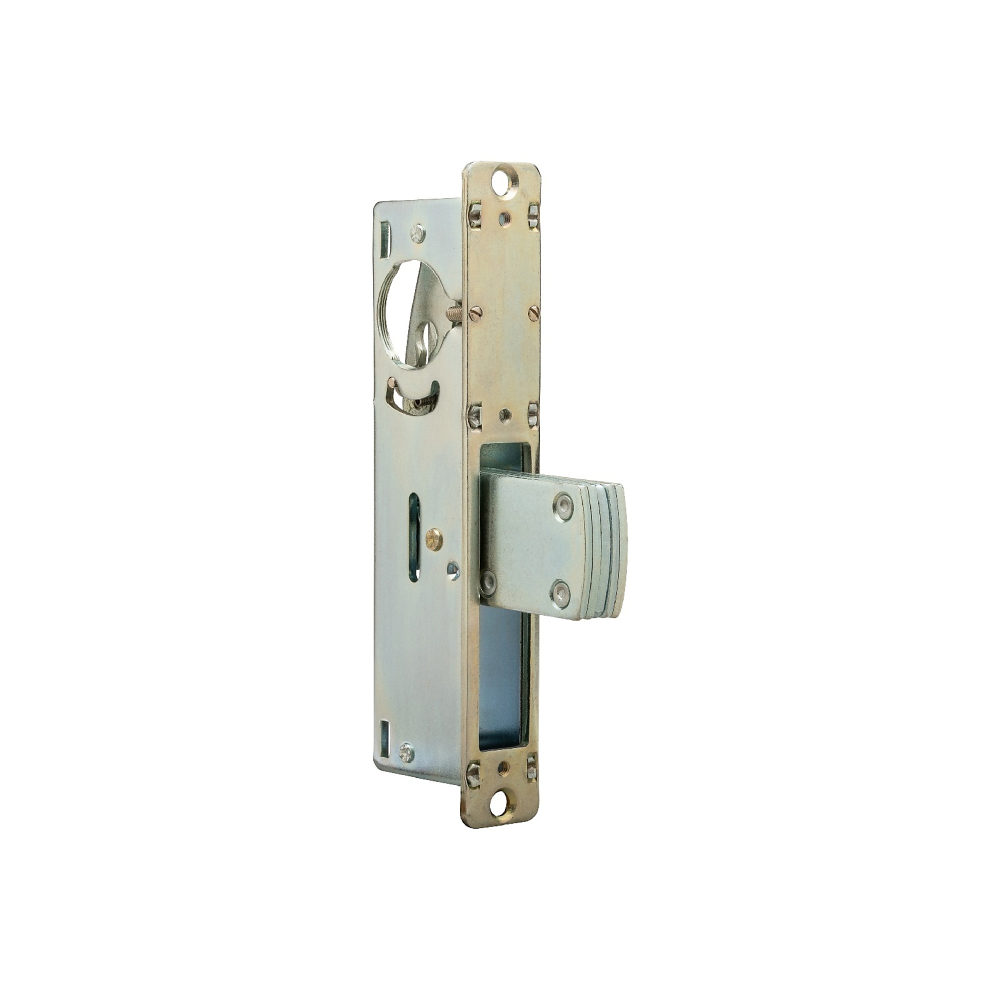Global Door Controls Mortise Lock with Deadbolt Function — 1 1/8in., Aluminum, Non-Handed, Model# TH1101-1-1/8-ALM